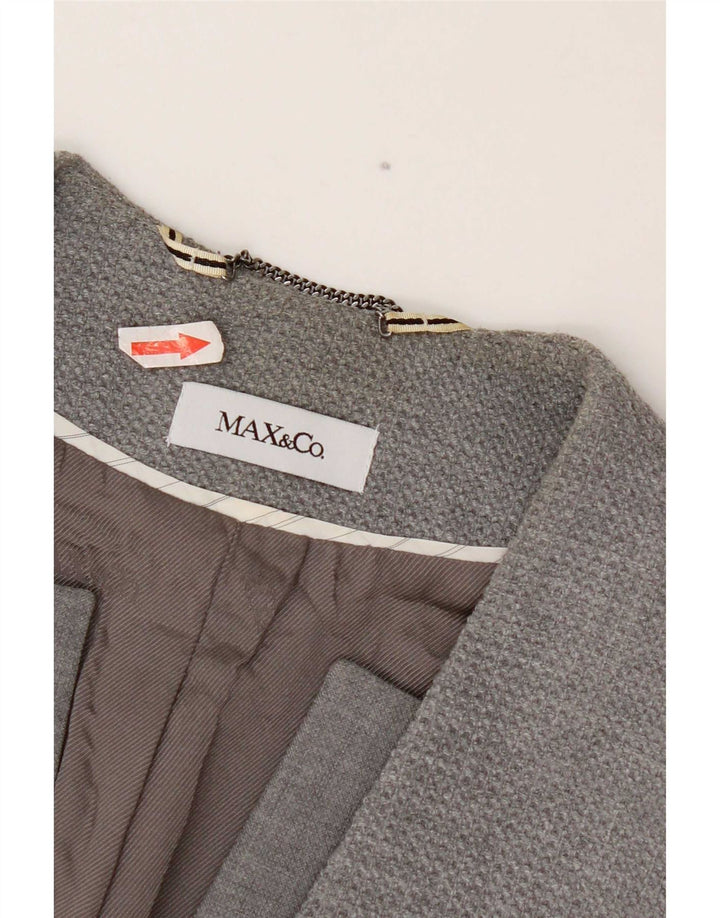 Max & Co. Sacou blazer pentru femei cu 1 nasture UK 6 XS poliester gri
