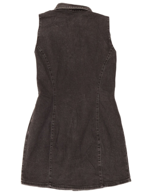Rochie denim fără mâneci pentru femei Zara UK 14 mare neagră