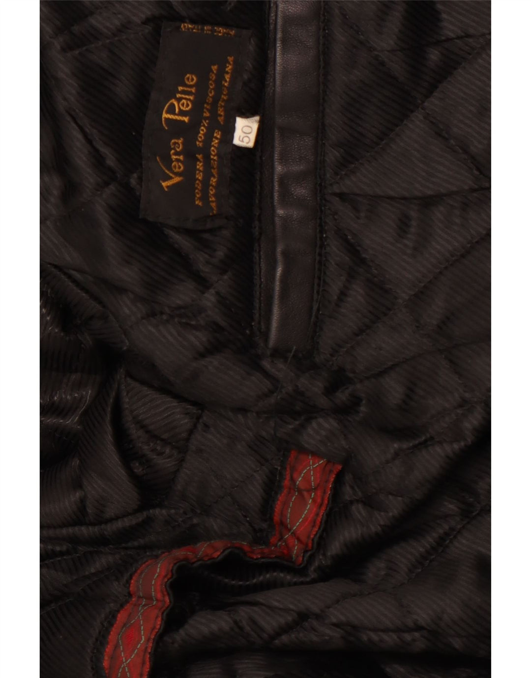 Jachetă de piele pentru bărbați VINTAGE IT 50, mare, neagră