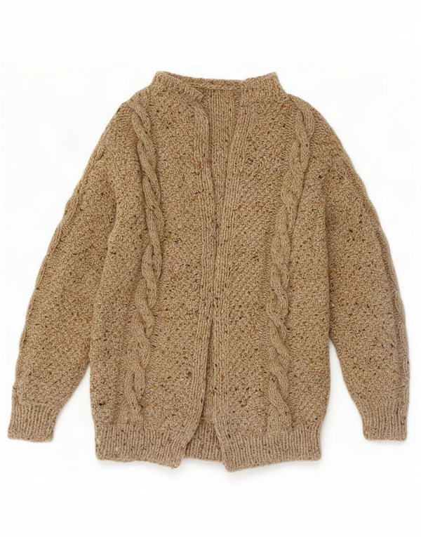 Pulover Vintage cardigan deschis pentru femei UK 12 Medium Bej Pete