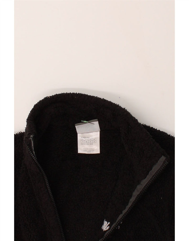 JACK WOLFSKIN Womens Fleece Jacket UK 10 Small Black Polyester Vintage Jack Wolfskin and Second-Hand Jack Wolfskin from Messina Hembry 