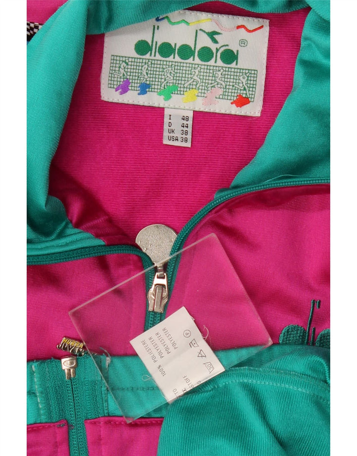 DIADORA Jachetă de trening cu grafică pentru bărbați UK 38 Medium Green Colorblock