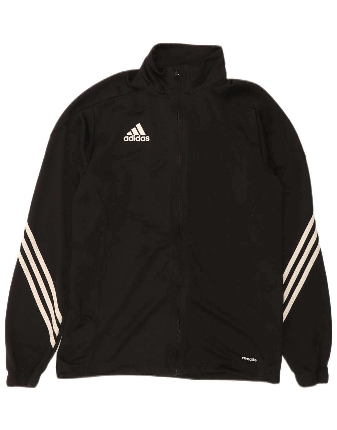 Jachetă de top pentru trening Adidas Climalite pentru bărbați, poliester mediu negru