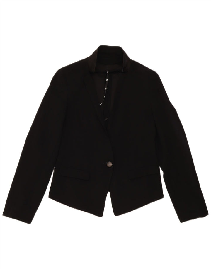 Jachetă Blazer pentru femei Marella cu 1 nasture UK 8 Poliester negru mic