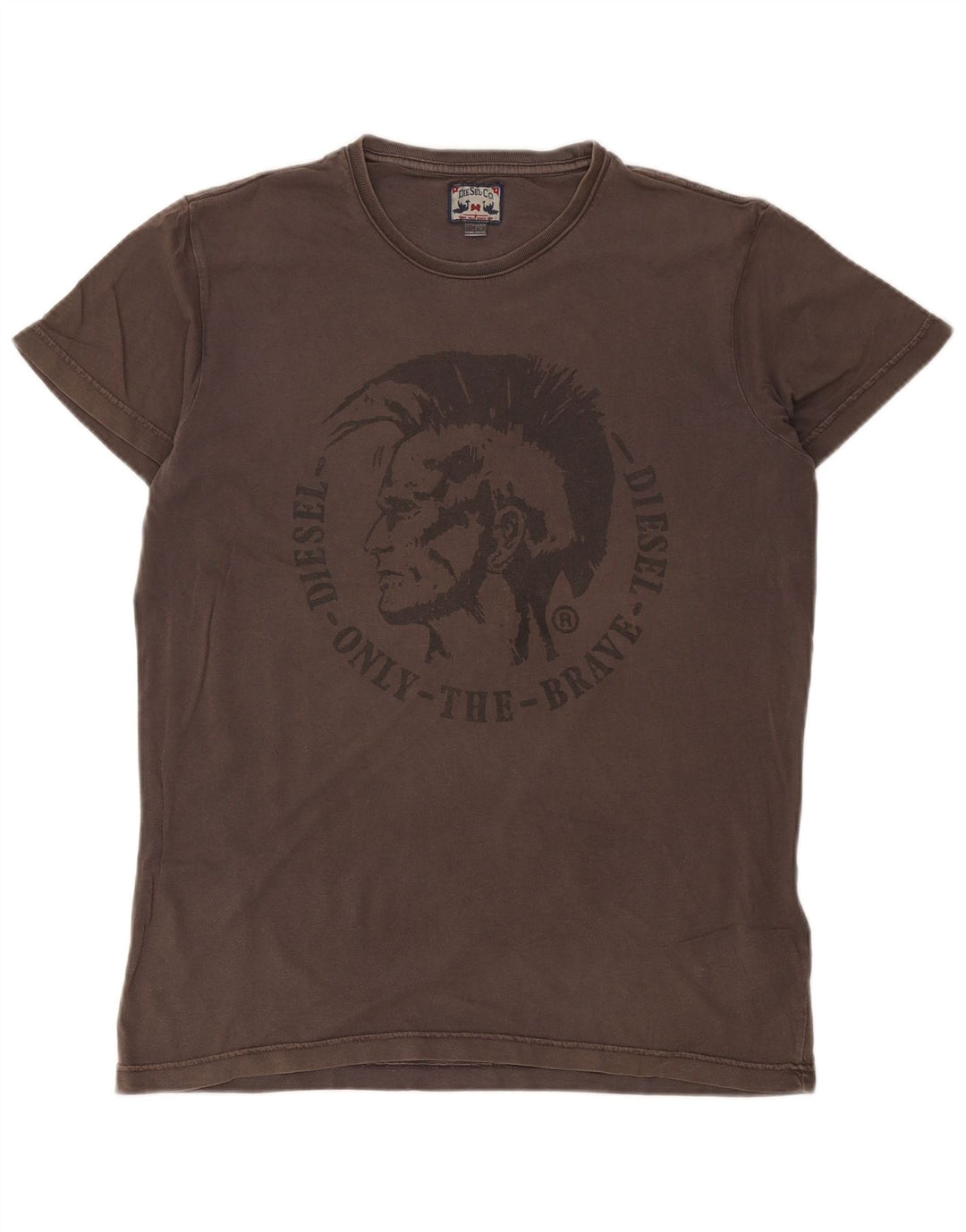 Tricou grafic pentru bărbați Diesel Top mare din bumbac gri