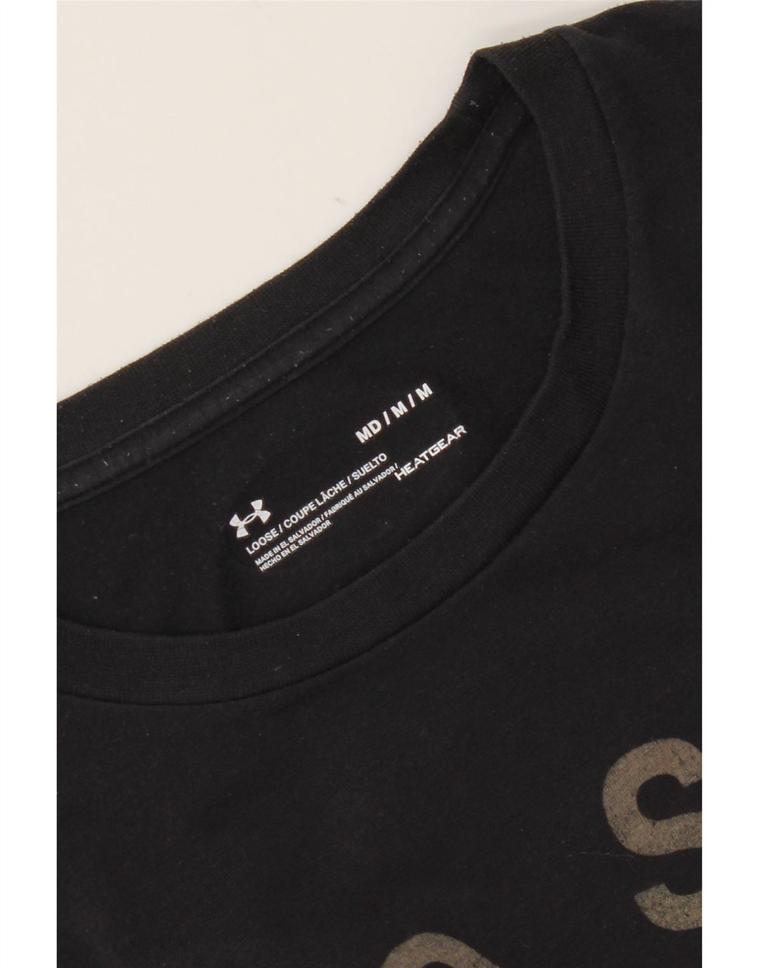 Tricou grafic Under Armour pentru bărbați Heat Gear Top Mediu Negru