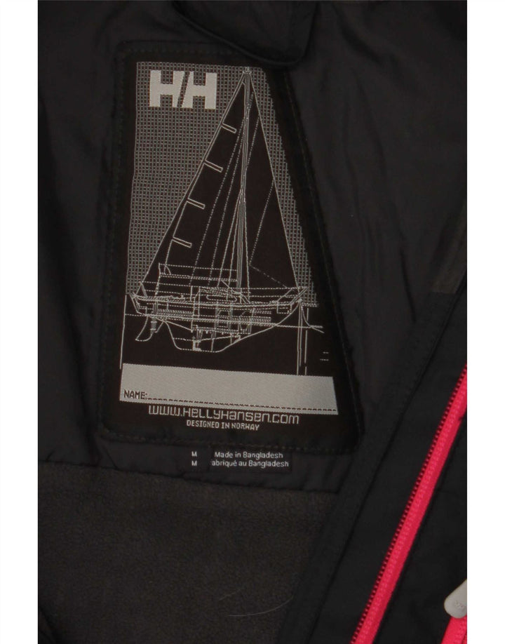Jachetă Windbreaker pentru femei Helly Hansen cu grafică UK 14 Poliester mediu negru