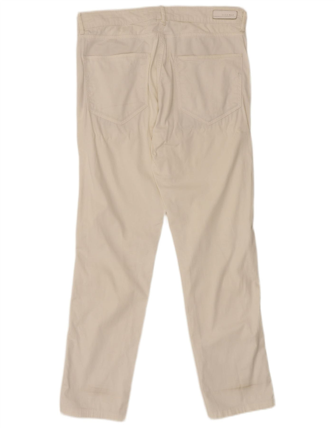 Pantaloni casual slim pentru bărbați Zara EU 40 Medium L31 L29 Alb