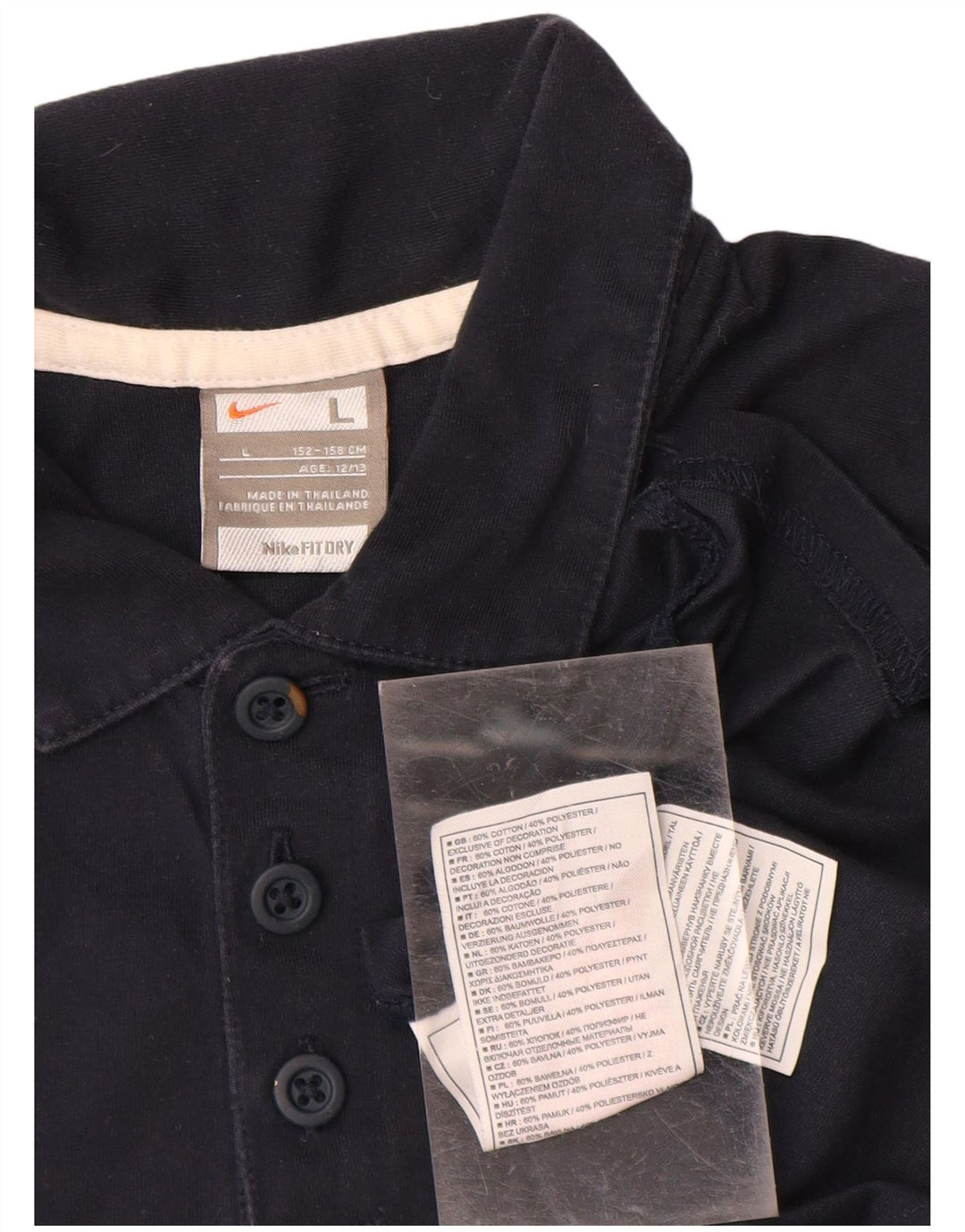 Tricou polo NIKE pentru băieți 12-13 ani, mare, bleumarin, bumbac color bloc