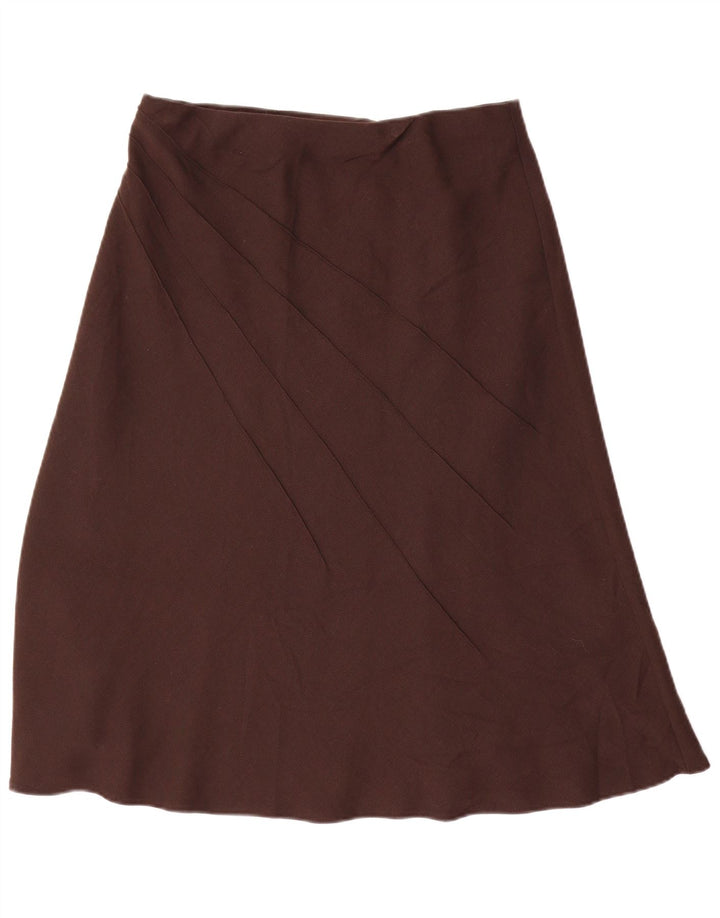 Marks & Spencer Fustă A-Line pentru femei UK 16 Large W36 Brown Poliester