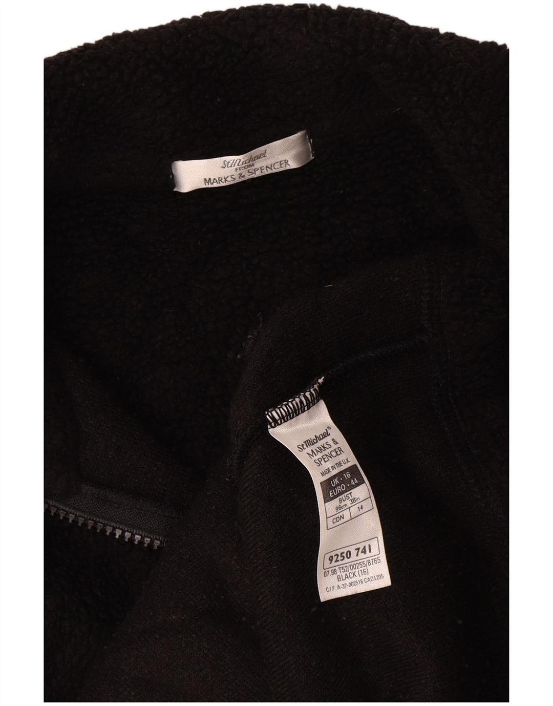 Jachetă pentru femei Marks & Spencer din lână UK 16, mare, negru, poliester