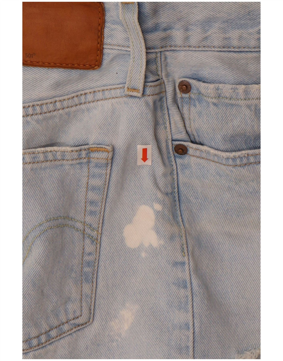 Pantaloni scurți Levi's 501 Denim W27 Small Blue Bumbac