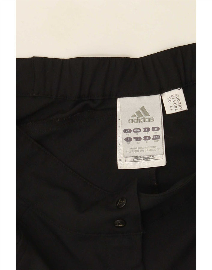 Pantaloni scurți sport Adidas Climalite Regular pentru femei UK 10 Small Negru Poliester