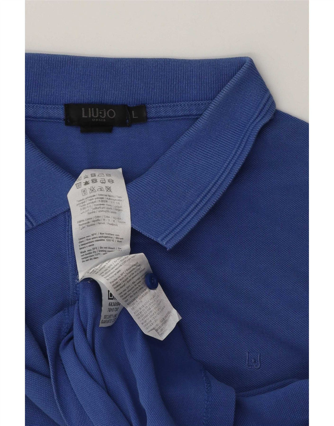 Tricou polo pentru bărbați Liu Jo, mare, albastru, bumbac