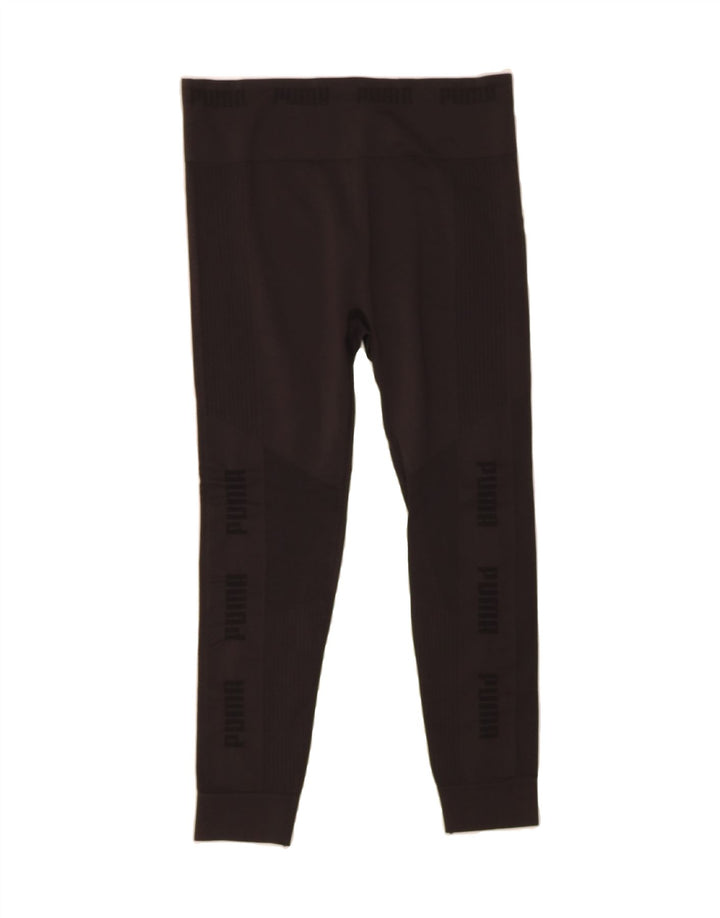 PUMA Womens Graphic Capri Leggings UK 14 Large  Black Vintage Puma and Second-Hand Puma from Messina Hembry 