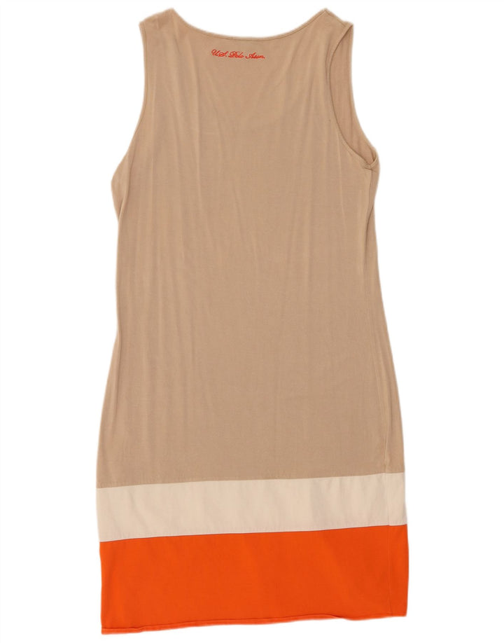 U.S. Polo Assn. Rochie de bază pentru femei UK 12 Medium Bej Colorblock