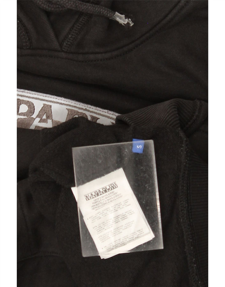 Pulover NAPAPIJRI Geographic Graphic pentru bărbați, bumbac mic, negru