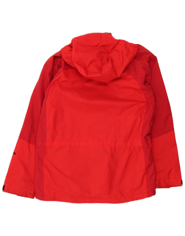 Jachetă de ploaie cu glugă The North Face pentru bărbați UK 36 Small Red Colorblock Nylon