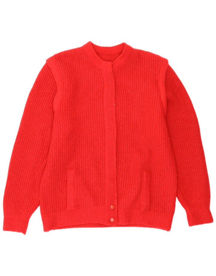 Pulover Cardigan Vintage pentru femei UK 16 Large Red