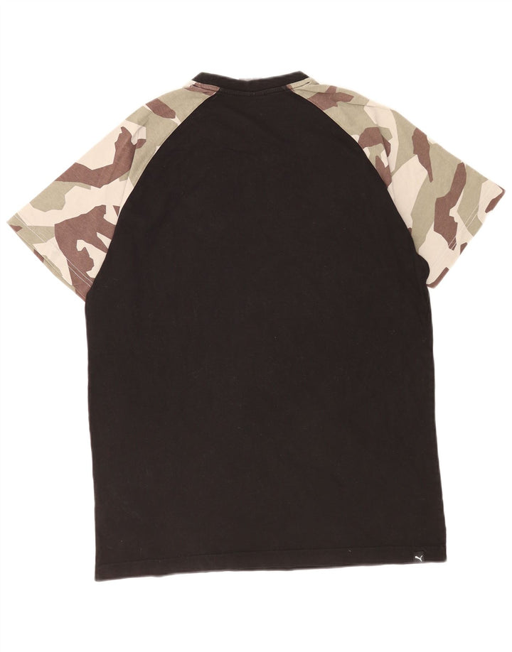 Tricou grafic Puma pentru bărbați Top mare negru camuflaj