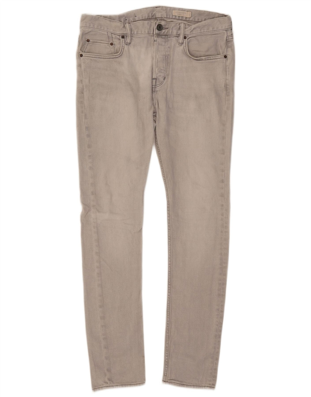Blugi pentru bărbați All Saints Cigarette Skinny W35 L31 Gri
