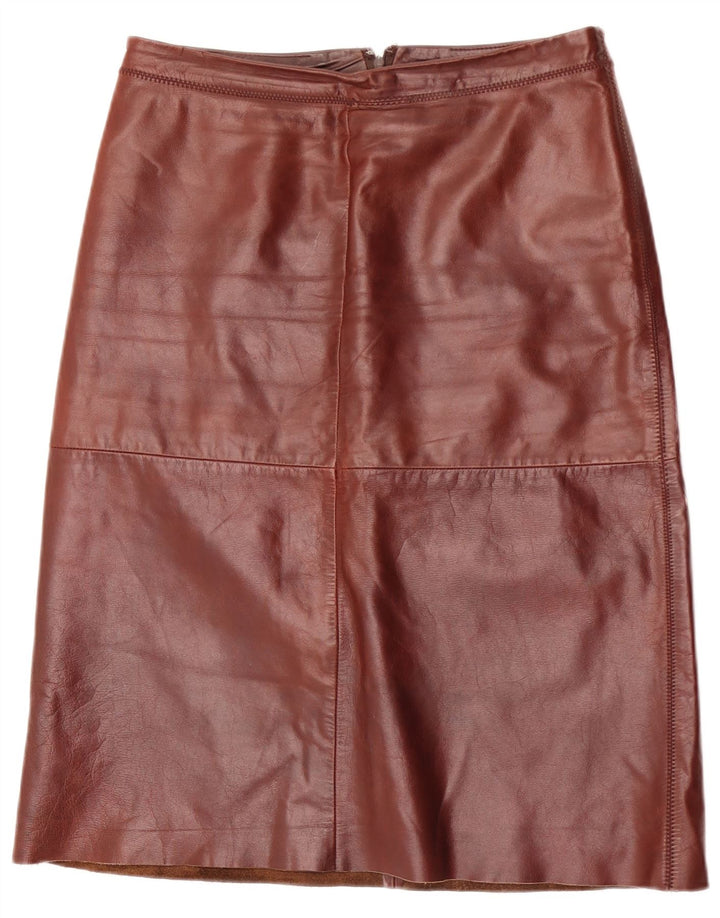 Fusta de piele pentru femei Gap US 10 Large W30 Brown Leather