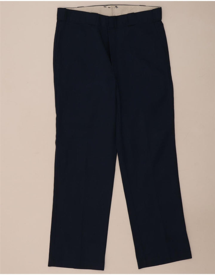 Pantaloni chino drepți pentru bărbați Dickies L34 L31 Poliester bleumarin
