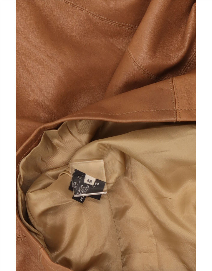 Jachetă de piele pentru femei VINTAGE IT 48 XL din piele maro