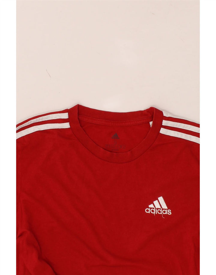 ADIDAS Mens T-Shirt Top Small Red Cotton Vintage Adidas and Second-Hand Adidas from Messina Hembry 
