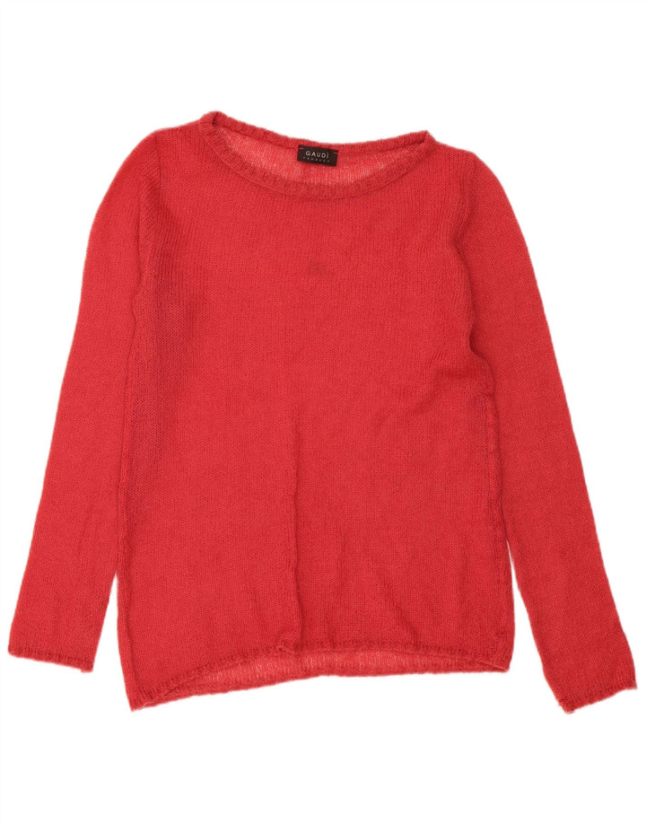 Pulover Gaudi pentru femeie cu gâtul cu barca UK 14 Medium Red