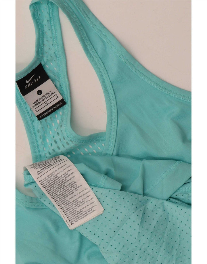 Vesta Nike Dri Fit pentru femei UK 14 mare, poliester turcoaz