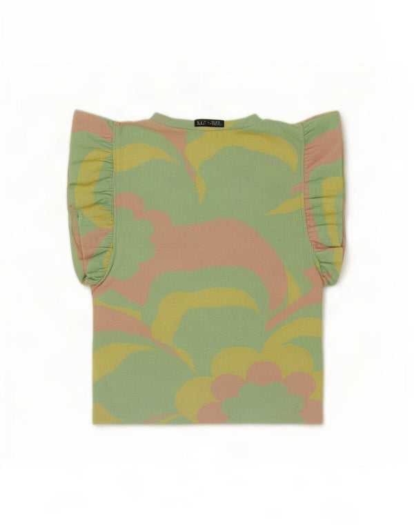 Bluză Crop Top Femei Zara UK 10 Mic Verde Floral