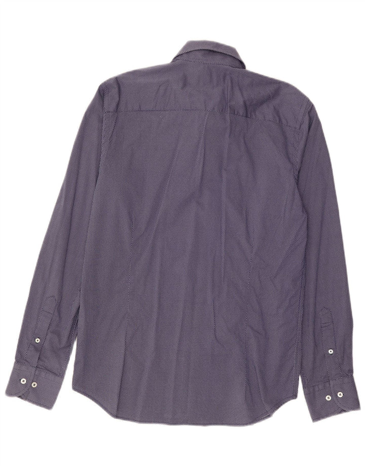 Cămașă pentru bărbați Beverly Hills Slim Fit, bumbac cu pete albastru mediu