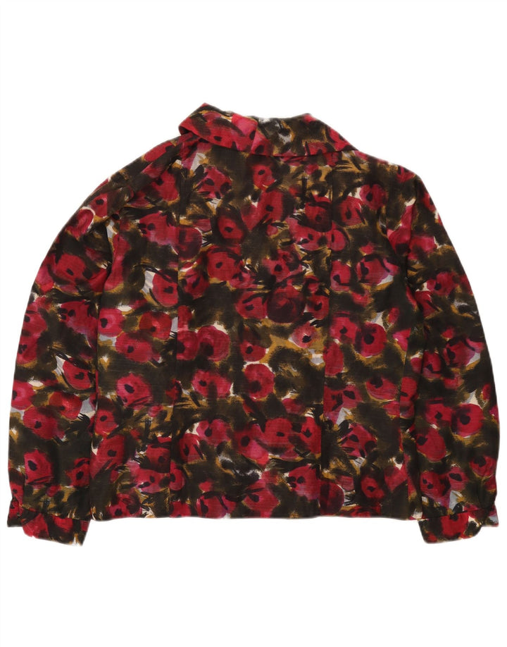 Bluză pentru femei vintage cămașă UK 16 mare, multicoloră, florală