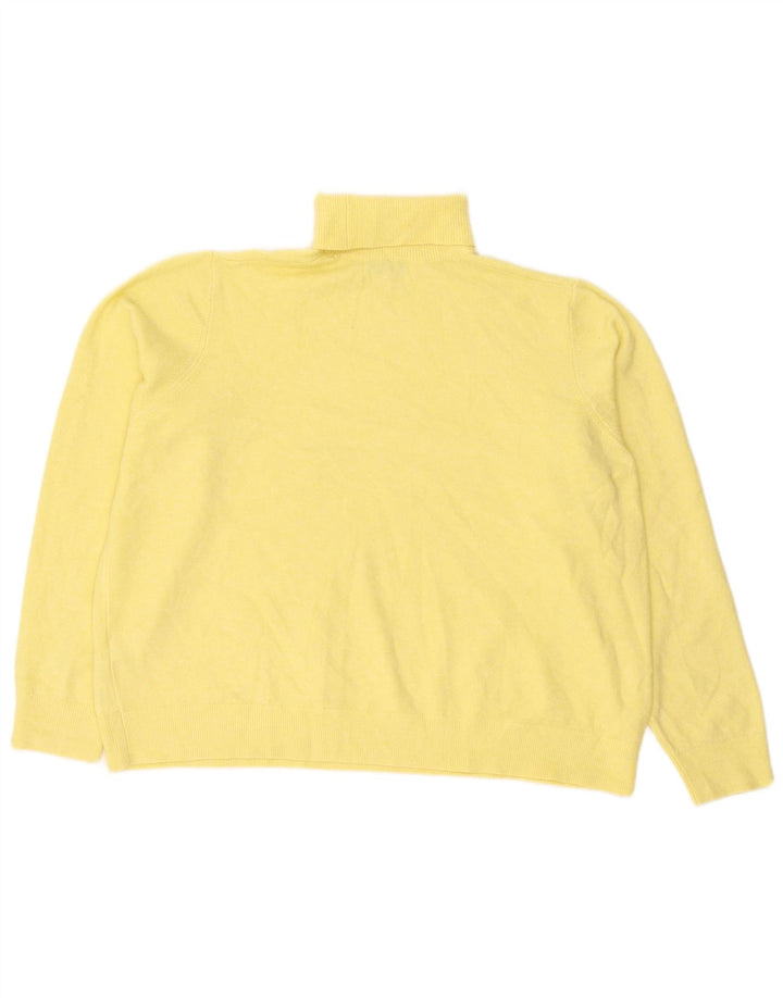 Pulover pentru femei Marks & Spencer cu gât rulat, poliester galben UK 18 XL