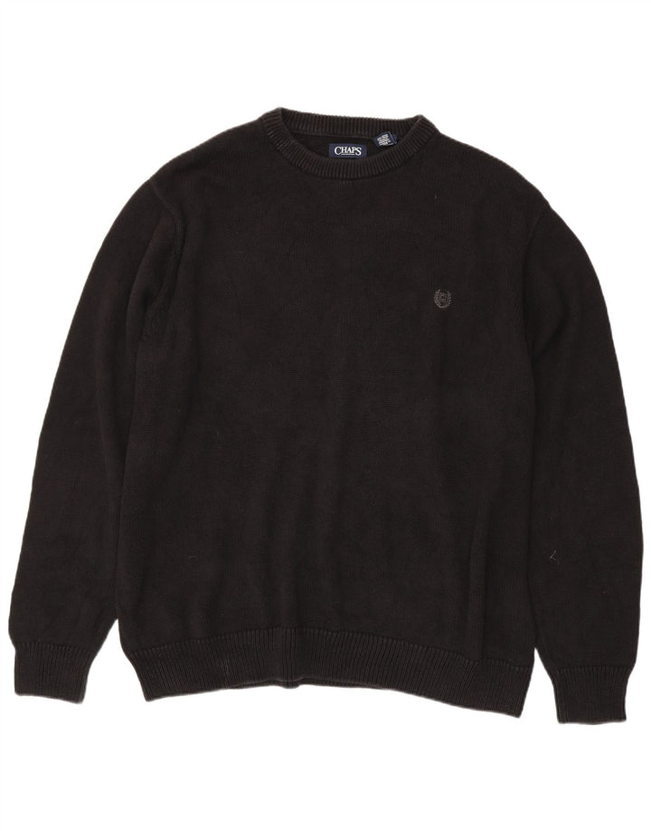 Pulover CHAPS pentru bărbați, cu gât înalt, bumbac negru 3XL