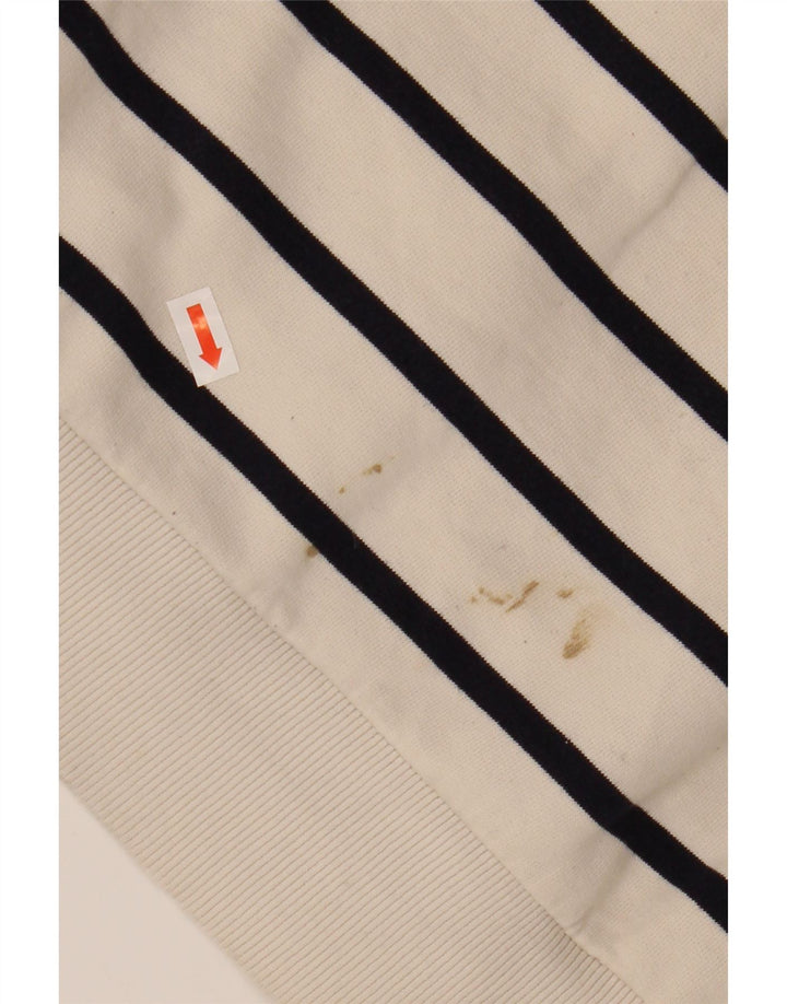 Pulover de hanorac ZARA pentru femei UK 16, mare, cu dungi albe, bumbac