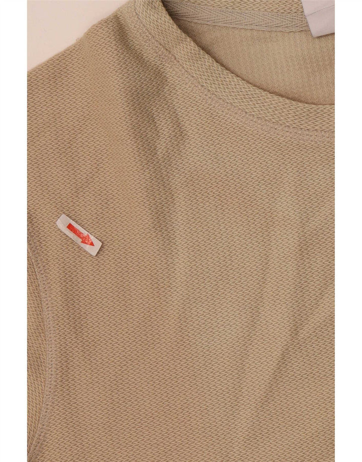 Tricou pentru bărbați Zara Top Mediu Bej Bumbac