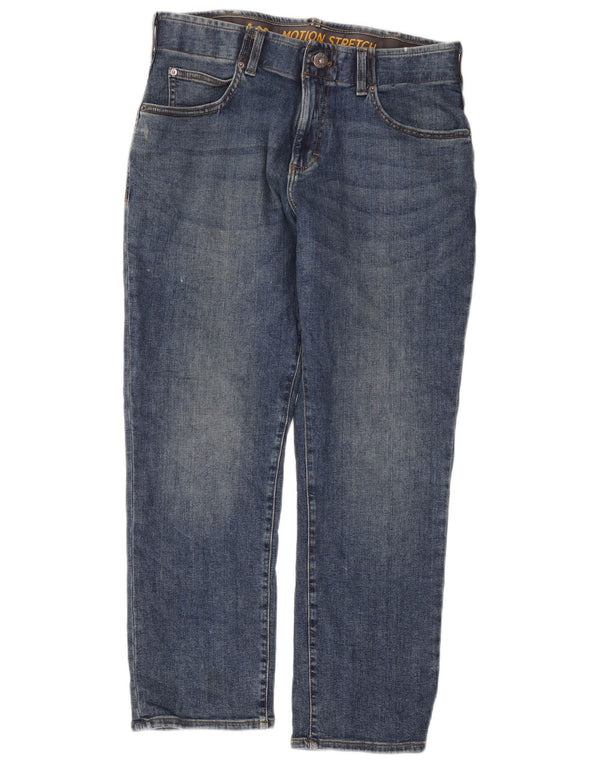 Lee Mens Regular Fit Straight Jeans W34 L29 Blue Cotton