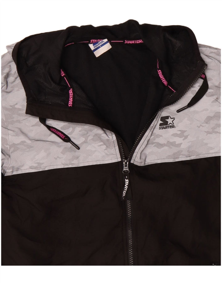 Jachetă de ploaie cu glugă pentru femei STARTER UK 10 Camuflaj negru mic
