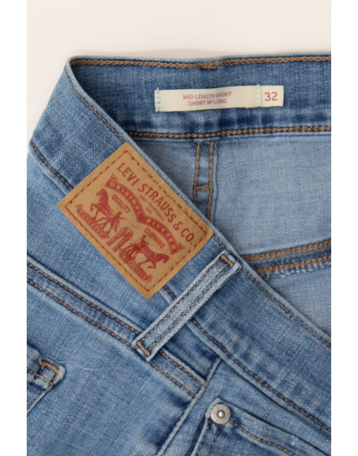 LEVI'S Womens Distressed Denim Shorts W32 Large  Blue Cotton Vintage Levi's and Second-Hand Levi's from Messina Hembry 
