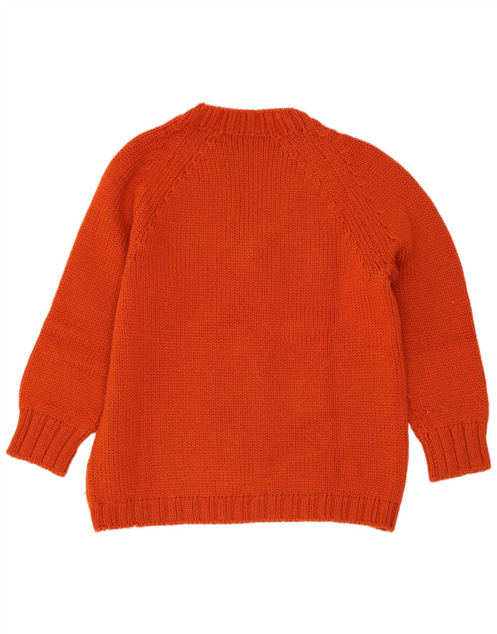 Pulover vintage pentru femei cu decolteu în V UK 14 Medium Red
