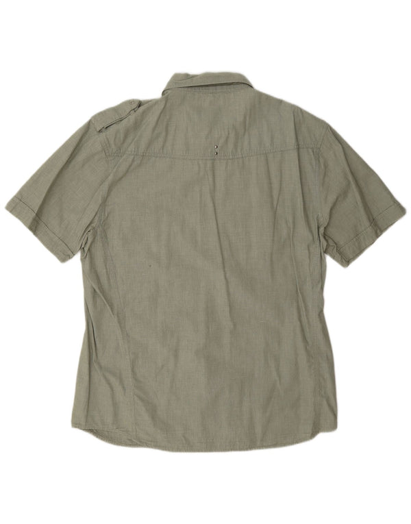 Cămașă militară cu mânecă scurtă pentru bărbați Wrangler Greensboro, bumbac kaki 2XL