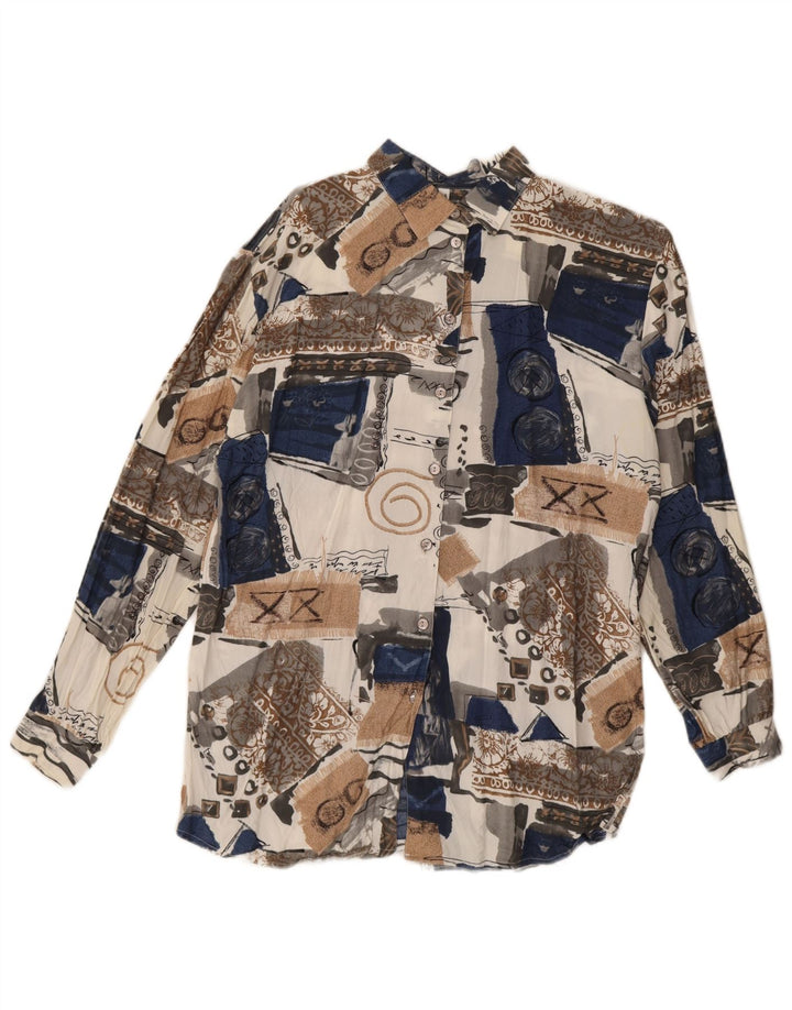 Cămașă Vintage pentru femei EU 44 XL Multicolor Patchwork Viscose