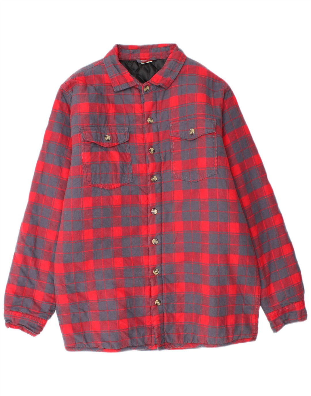 Cămașă de flanel Lumberjack Vintage pentru bărbați IT 48/50, bumbac cu carouri roșii medii