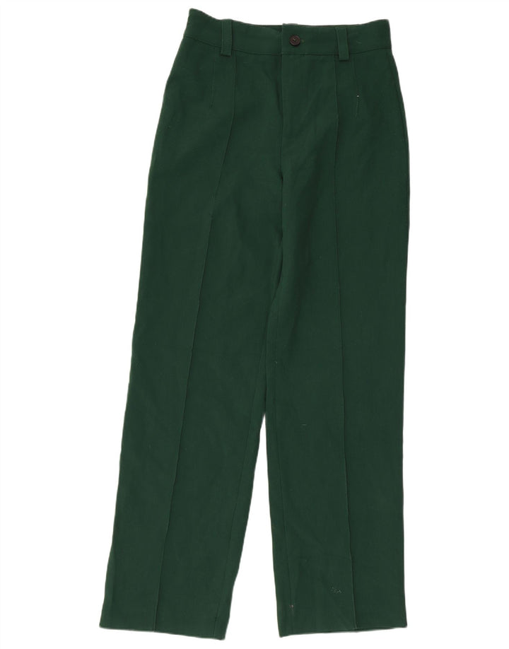 Pantaloni de costum drepți pentru femei Zara Mediu L28 L31 Poliester verde