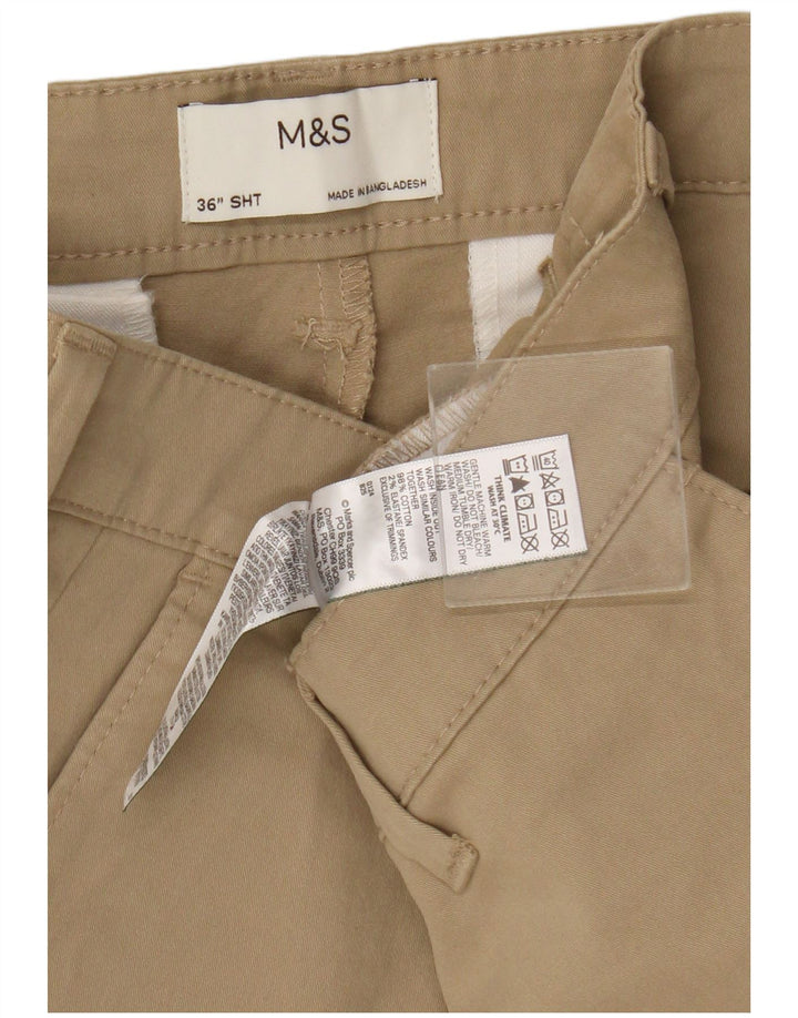 Pantaloni scurți chino pentru bărbați Marks & Spencer W36, mari, bej, bumbac