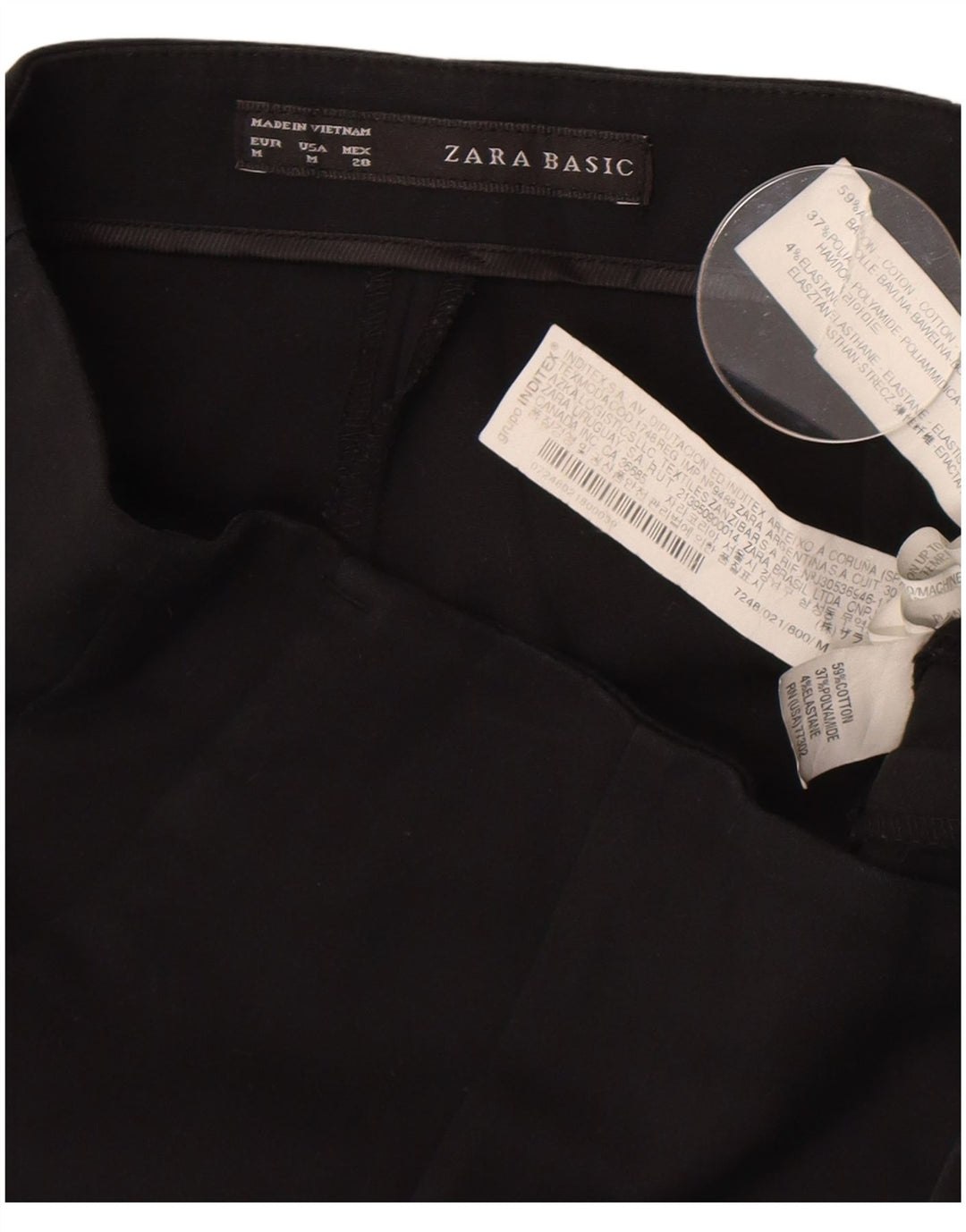 Pantaloni chino Bootcut pentru femei Zara Mediu L28 L32 Bumbac negru