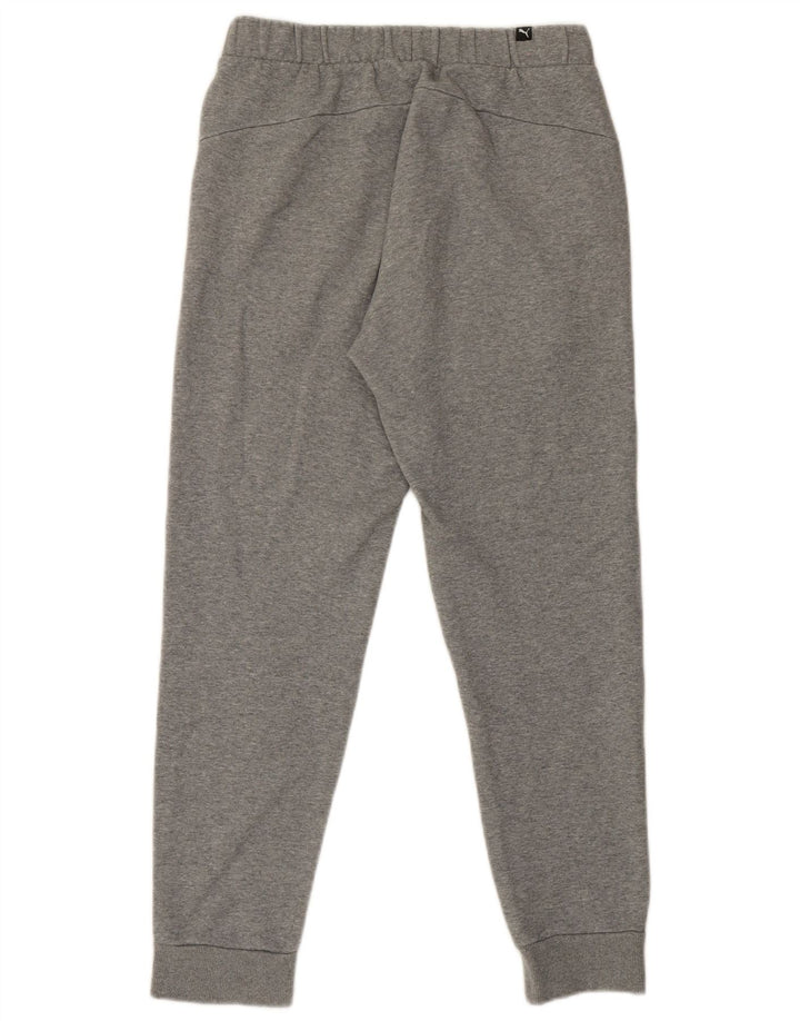Pantaloni de trening cu grafică Puma pentru bărbați Joggeri din bumbac gri mediu