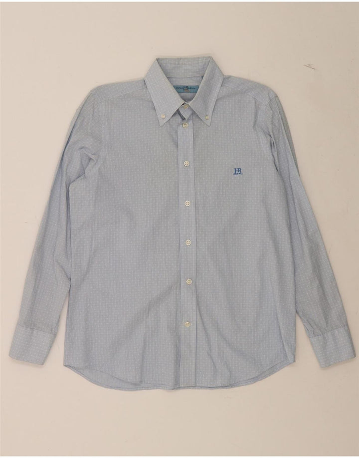 HARMONT & BLAINE Mens Shirt Small Blue Check Cotton Vintage Harmont & Blaine and Second-Hand Harmont & Blaine from Messina Hembry 